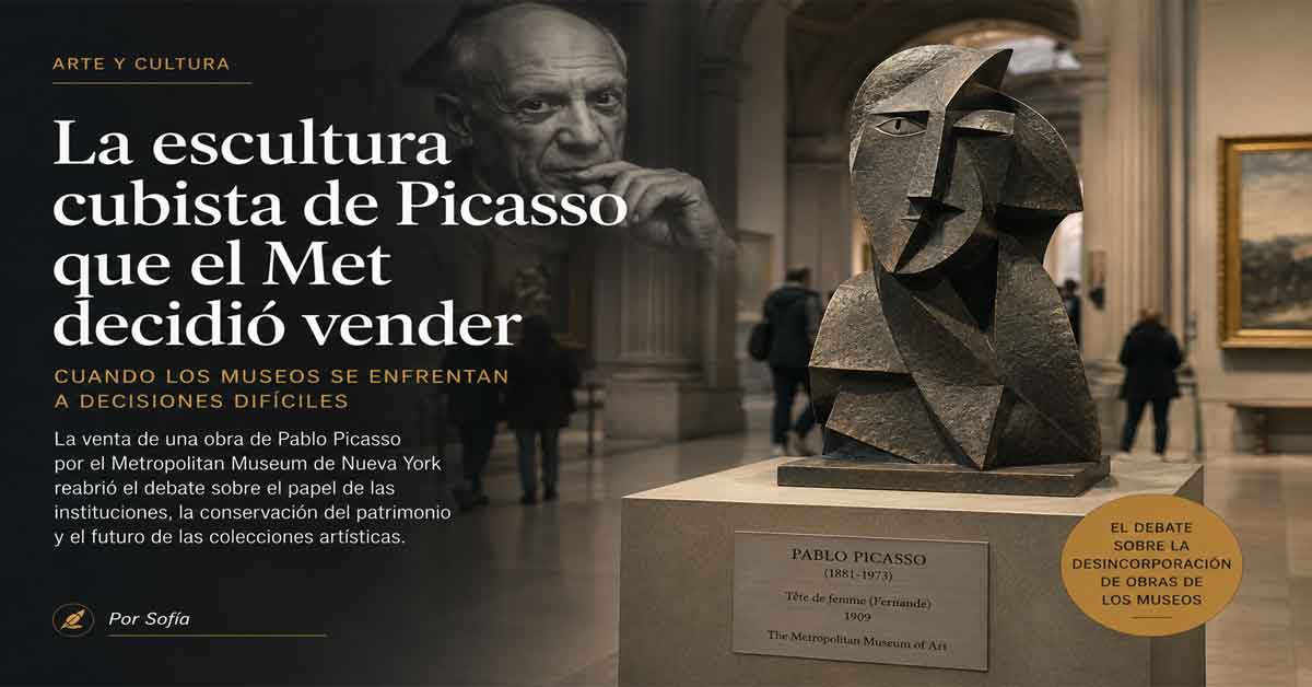 La escultura cubista de Picasso que el Met decidió vender: cuando los museos se enfrentan a decisiones difíciles.