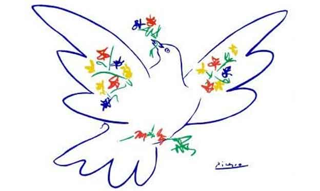 Tres variaciones sobre el tema  de la paz y la paloma
