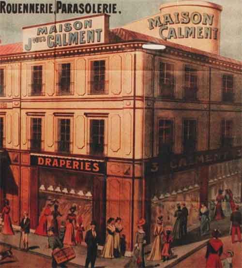 Jules Moullot, detail of poster advertising the Calment drapery shop in Arles (around 1910)