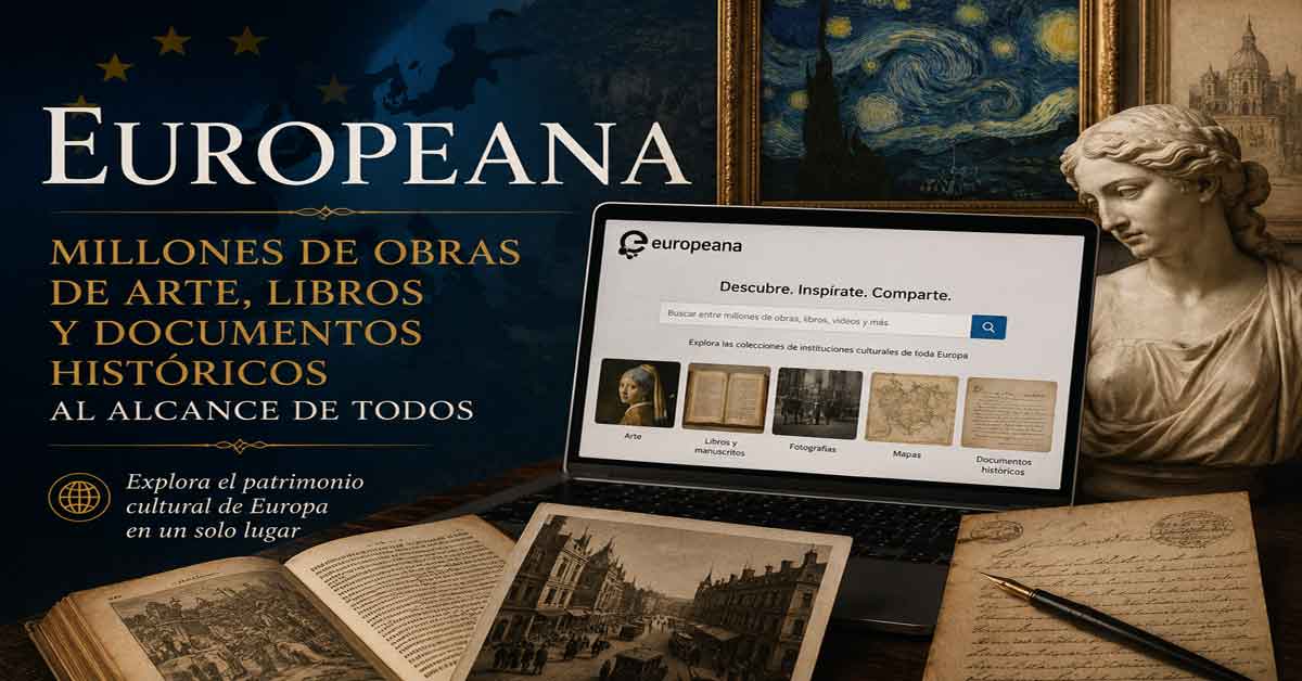 Europeana: millones de obras de arte, libros y documentos históricos al alcance de todos