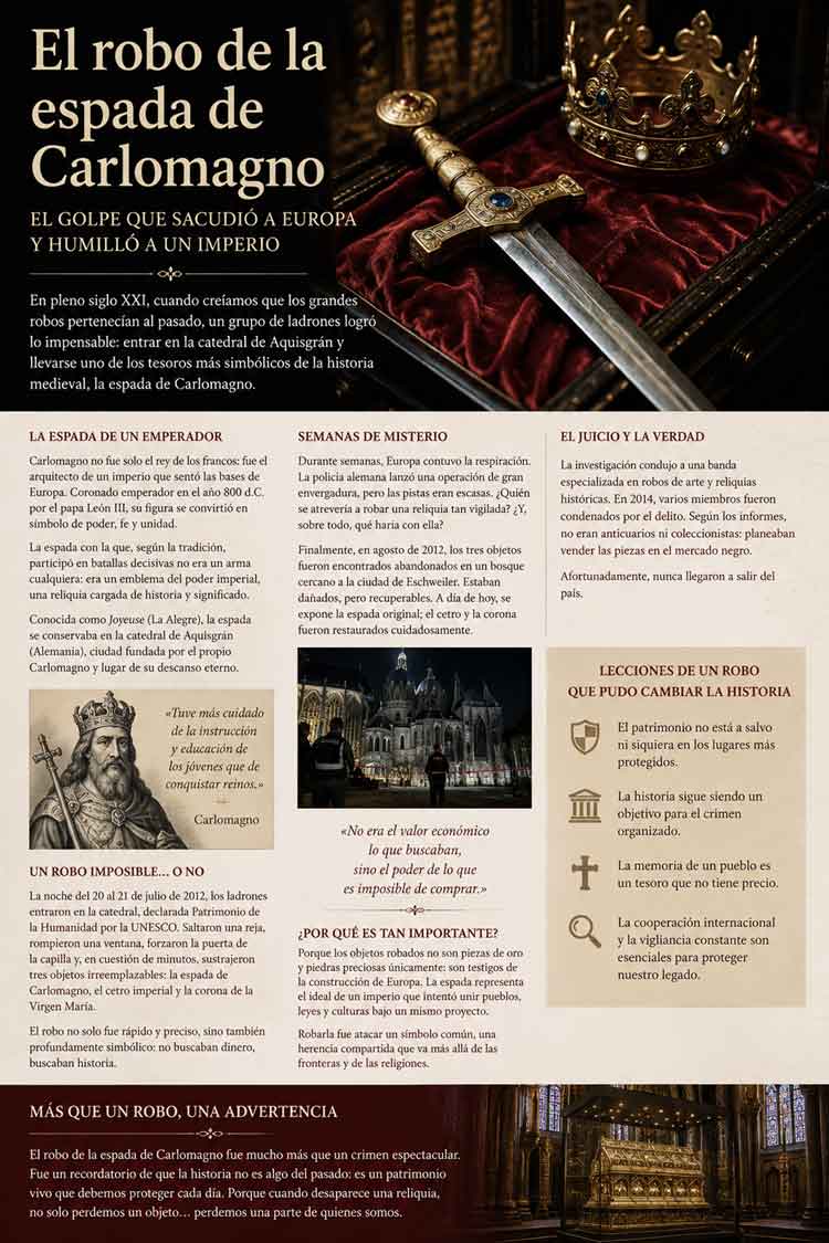 El robo de la espada de Carlomagno: el golpe que sacudió el corazón de Europa