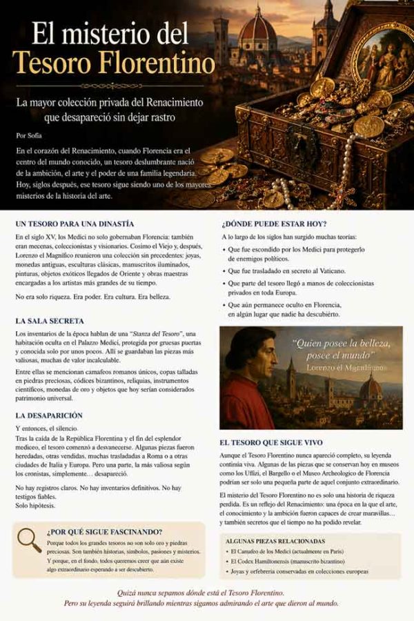 El misterio del Tesoro Florentino: la fortuna perdida que aún busca la historia