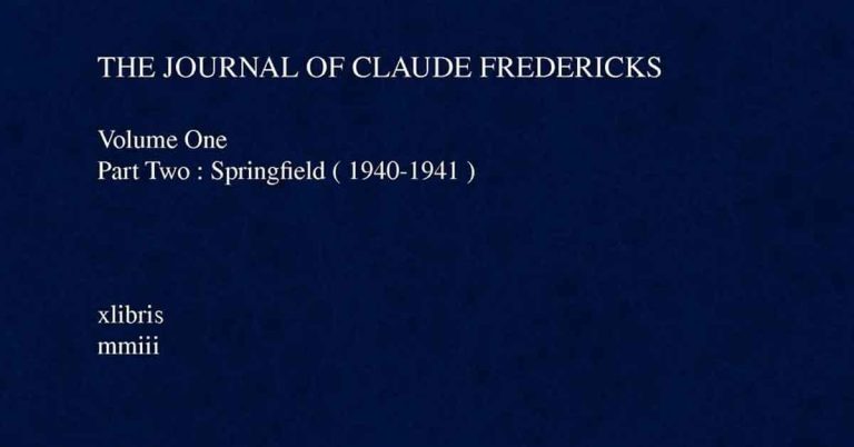 The Journal of Claude Fredericks