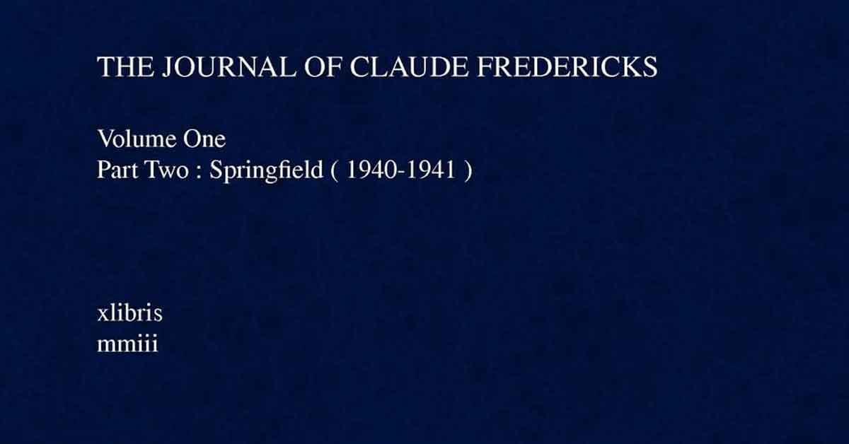 The Journal of Claude Fredericks