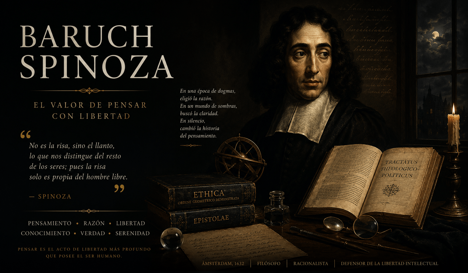 Baruch Spinoza: el hombre que defendió la libertad de pensar