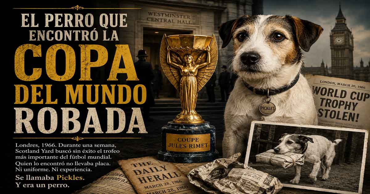 El perro que encontró la Copa del Mundo robada