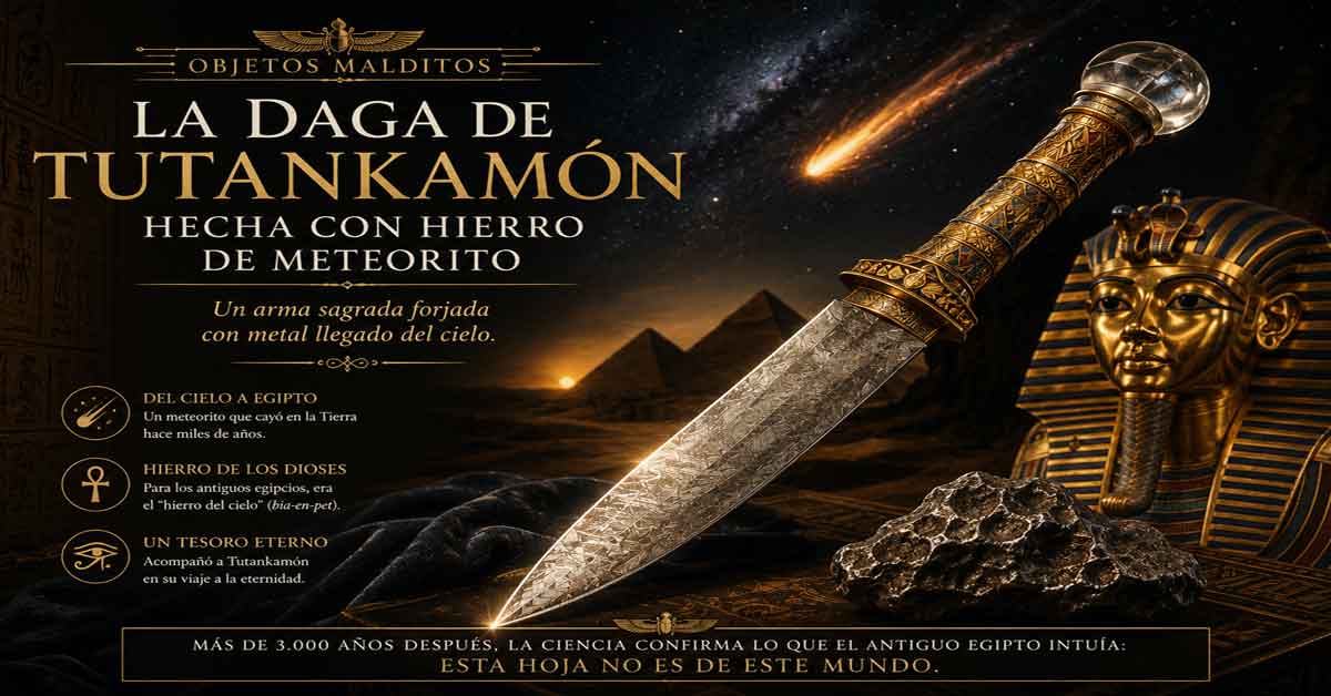 La daga de Tutankamón: el arma forjada con un fragmento del cielo