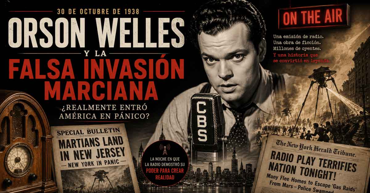 Orson Welles y la falsa invasión marciana: ¿realmente entró América en pánico?