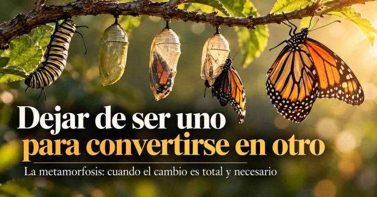 Dejar de ser uno para convertirse en otro. La metamorfosis: cuando el cambio es total y necesario