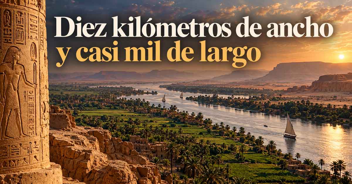 Diez kilómetros de ancho y casi mil de largo