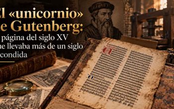 El «unicornio» de Gutenberg: la página del siglo XV que llevaba más de un siglo escondida
