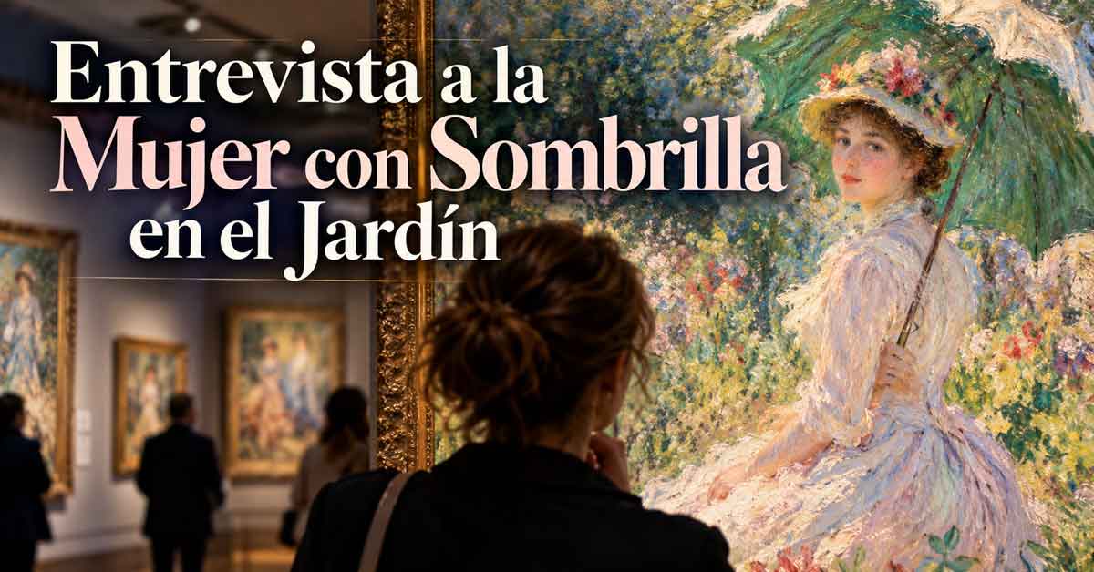 Entrevista a la Mujer con Sombrilla en el Jardín