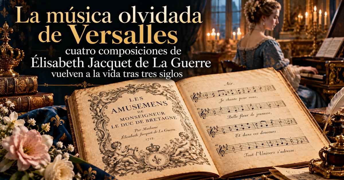 La música olvidada de Versalles: cuatro composiciones de Élisabeth Jacquet de La Guerre vuelven a la vida tras tres siglos