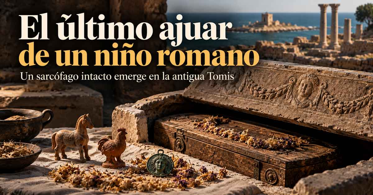Los juguetes que acompañaron a un niño romano hace casi dos mil años